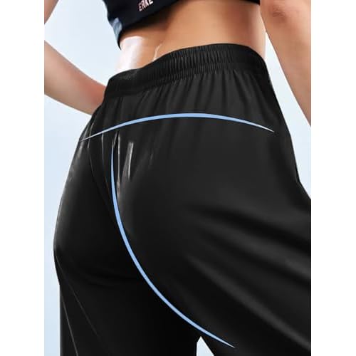 Women's Outdoor Hiking Pants Lightweight Breathable Quick Dry Stretchy Running Athletic Pants with Zipper Pocket