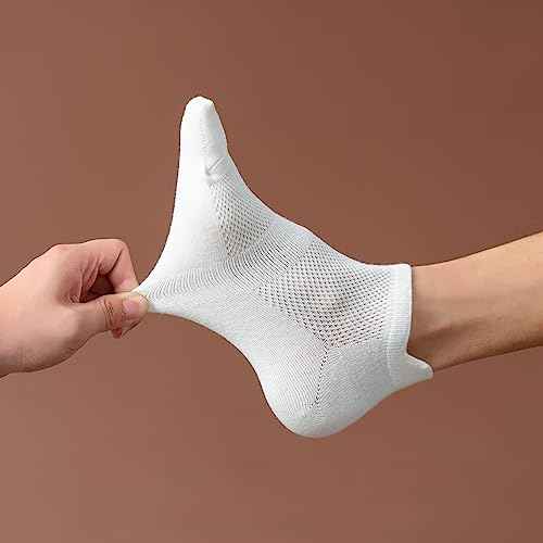 ACCFOD Womens Ankle Socks Athletic Running Low Cut Socks With Tab 6 Pairs