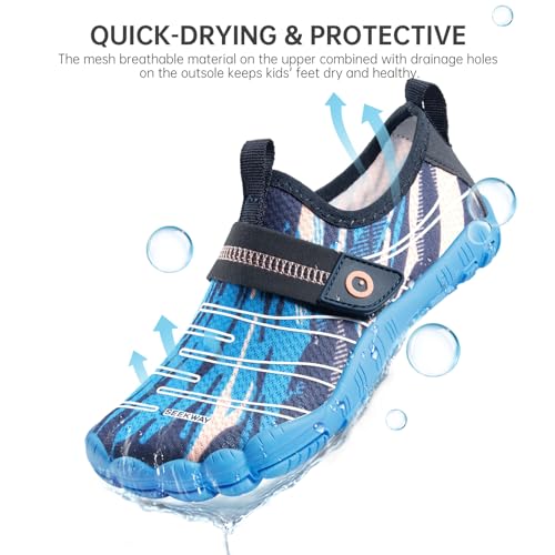SEEKWAY Barefoot Water Shoes for Kids - Wide Toe Box and Quick-Dry Sand Shoes Toddler for Hiking Swim Beach Pool Kayak Sport Accessories, Camping Essentials Must-Haves for Boys Girls Sizes