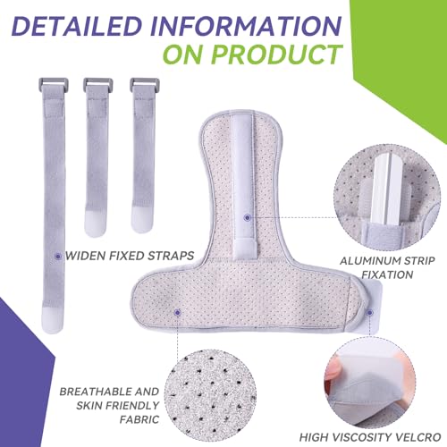 Trigger Double Finger Splint Brace Joint Stabilizer, Middle Hand Brace with Broken Finger Support Pinky Pointer Splint