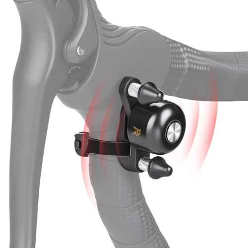 Bike Bells for Adults Max 100dB, Portable Copper Case Bicycle Bell Fits 22.2-31.8mm Road Bike Handlebars, Loud Crisp Clear Sound Bike Horn for Adults, Waterproof & Durable
