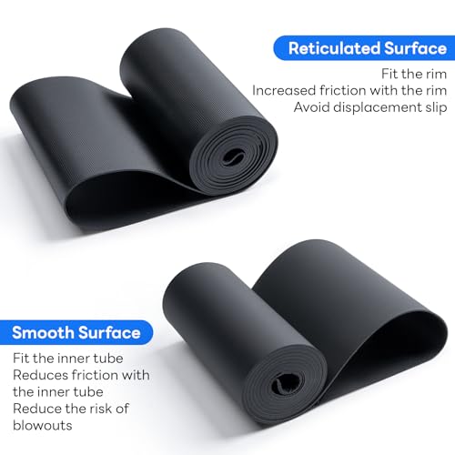 YunSCM 2-Pcs 20 x 4 Fat E-Bike Rim Strips Nylon Rim Tape Tire Liners Compatible with 20x4.0 E-Bike Electric Bike, Mountian Bicycle Bike Fat Tires
