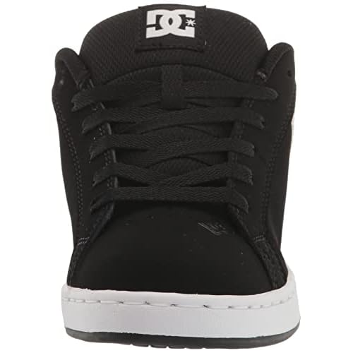 DC Women's Court Graffik Casual Skate Shoe,Black/White Stencil,8