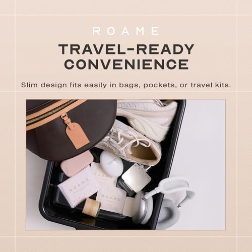 Roame Portable Soap Sheets ? Ultra-Thin Soap for Hand Moisture & Hygiene ? Water-Activated, Compact, Cruelty-Free, Eco-Friendly ? Perfect for Travel Kits & On-the-Go Use ? 50-Pack