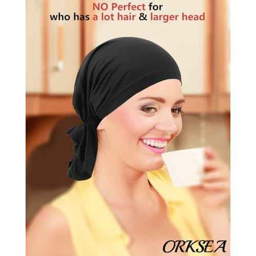Chemo Headwear for Women Pre-Tied Head Scarf Slip On Headwraps Soft Turbans Cancer Hats Beanie Coverings Scarves