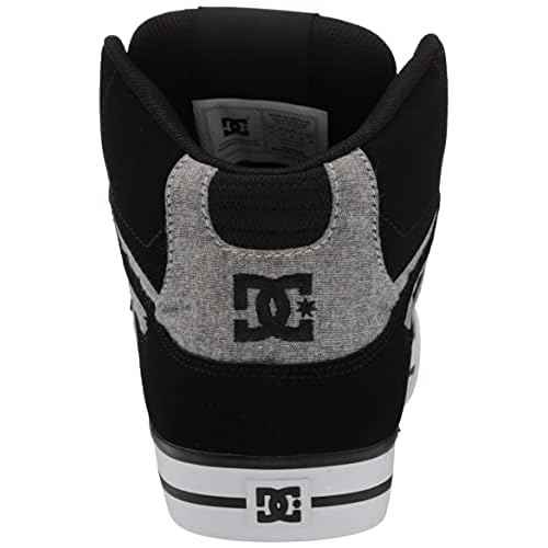 DC Men's Pure High Top Wc Skate Shoes Casual Sneakers, Black/Battleship/Armor, 12