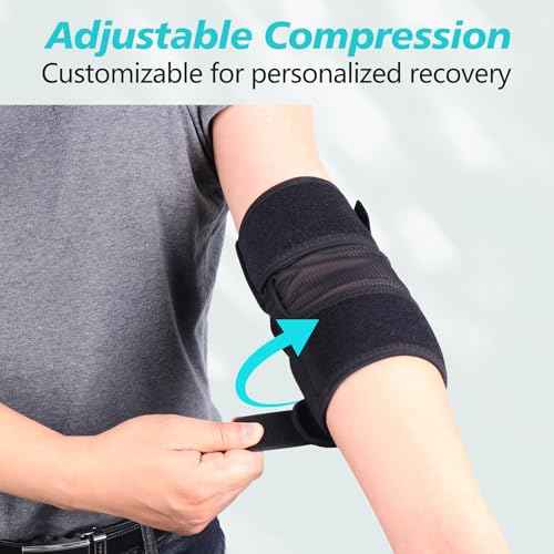 Cozyhealth Elbow Brace, Tennis Compression Sleeve Wrap for Golfers, Bursitis,Tendonitis, Left or Right Arm Tendonitis Support Strap for Golf, Men and Women, Epicondylitis and Sports Recovery Cub