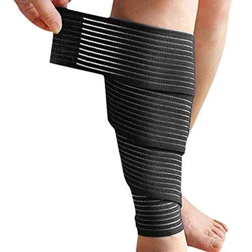 BXT Elastic Breathable Wrap Ankle Support Brace Compression Knee Elbow Wrist Ankle Hand Support Wrap Sports Bandage Strap with Hook & Loop Fastener Straps(A PIECE)