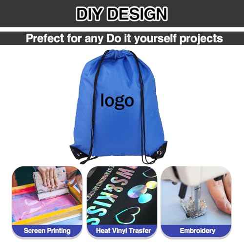 Drawstring Backpack 6Pcs Drawstring Gym Bags Black Draw String Bags Backpack for Sports, Gym, Travel, Swimming, Beach (6 Colors)