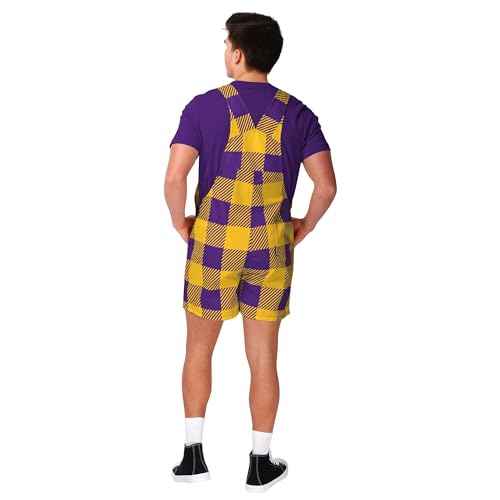 FOCO NCAA mens Ncaa College Bib Shortalls Summer Shorts Overalls