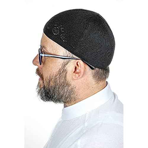 ihvan online Turkish Muslim Knitting Kufi Hats for Men, Taqiya, Takke, Peci, Islamic Caps, Islamic Gifts, Standart Size