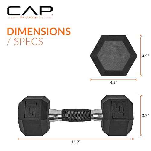 CAP 50 lbs Coated Dumbbell Set | Multiple Styles