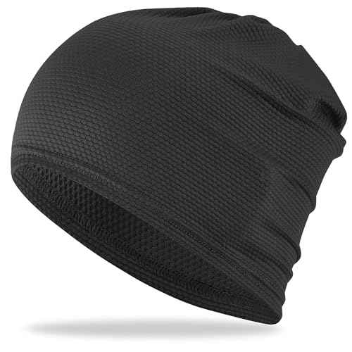 Cooling Skull Caps for Men Women-Thin Breathable Mesh Beanie for Men Running Skull Cap for Cycling Gym & Outdoor Sports