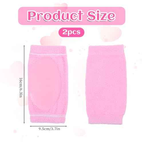 2 Pairs/4 Pcs Elbow Moisturizing Sleeve, Elastic Gel Elbow Pads for Women, Soft Sleeve Elbows Protector for Spa Moisturizing Dry Cracked Skin Care (Pink)