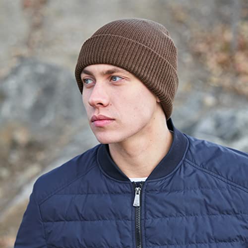 Connectyle Classic Double Layer Knit Beanie Hat Warm Thick Acrylic Winter Hats Daily Cuffed Beanies Watch Hat for Men Women
