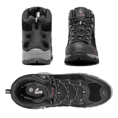 NORTIV 8 Men's Waterproof Hiking Boots Outdoor Mid Trekking Lightweight Mountaineering Shoes Paladin