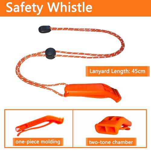 9 Pack Emergency Whistle, 120db Safety Whistle Survival Shrill Loud for Camping Hiking Hunting Boating Fishing Life Vest Jacket Rescue Signaling Kids Lifeguard