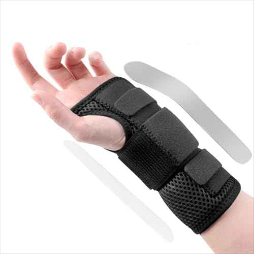 Carpal Tunnel Wrist Brace Night Support with Splints Left Hand, Hand Brace for Arthritis, Tendonitis, Sprain, Injuries, Wrist Pain Relief, Adjustable and Breathable