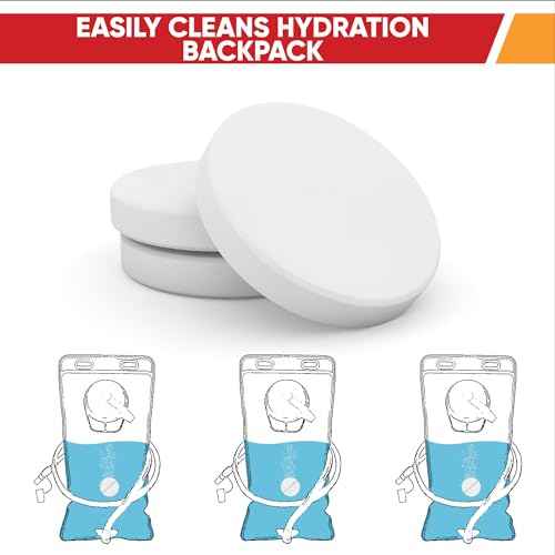 Hydration Backpack Cleaning Tablets - (36 Tablets) Great for Reservoir Pack or Hydration Bladder Kit, Individually Packed, Quickly Removes Stubborn Stains & Odors