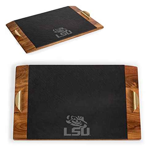 PICNIC TIME NCAA Unisex-Adult NCAA Covina Acacia and Slate Serving Tray, Charcuterie Board Set