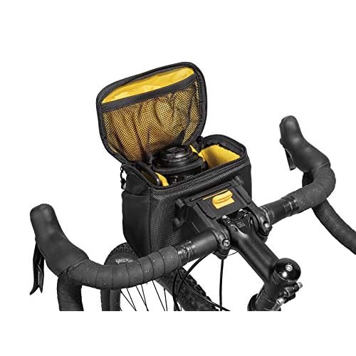 Topeak Compact Handlebar Bag & Pack with Fixer 8 ? 2L Convertible Bike Handlebar Bag & Waist Pack with Rain Cover, QuickClick Mount, Divided Pockets & 1800D Nylon Construction ? Fits 25.4?31.8 mm Bars