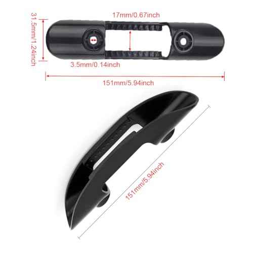3 Pack Kayak Paddle Holder Clip Deck Track Mount Keeper with Screws Shaft Clamp Snap Bracket for Canoe Boat Oars Raft Surfing Fishing