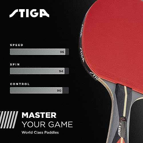 STIGA Talon Ping Pong Paddle - 6-Ply Ultra-Light Blade - 2mm Tournament-Approved Sponge - Flared Handle for Enhanced Control - Competitive Table Tennis Racket for Family Fun