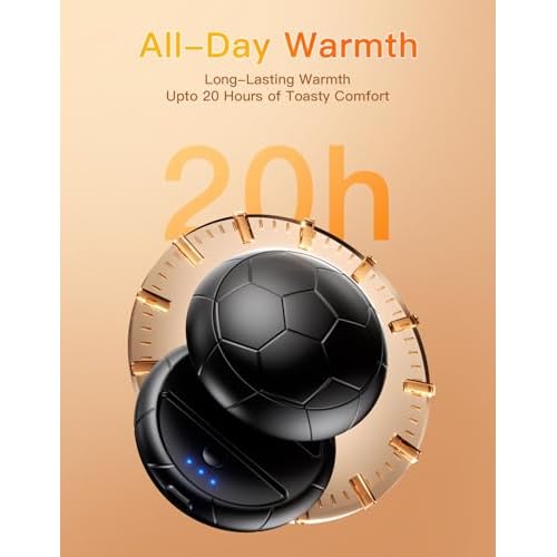 AJVV Hand Warmers Rechargeable 2 Pack?Electric Hand Warmer with 20Hrs Warmth & 2s Fast Heat & 3-Temp Settings, Magnetic Portable Handwarmers,Gifts for Men, Women, Kids, Camping, Fishing, Hunting, Ski