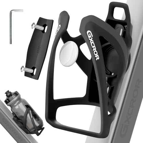 GXCROR AirTag Cage Bicycle Bottle Cage with Stealth Airtag Storage,Bike Water Bottle Holder,Water Bottle Holder for Bike,Durable,Bike Cup Holder for Most Bottle