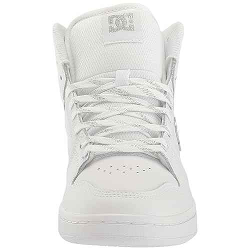 DC Women's Manteca 4 High Top Skate Shoe White/Silver 8.5
