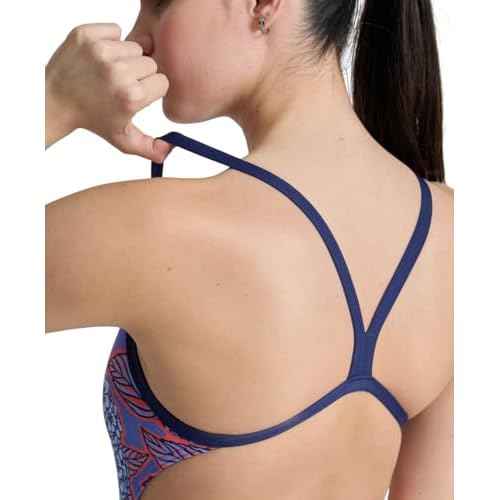 ARENA Women's Hydrangea Bouquet Challenge Back-Chlorine Resistant Swimwear for Competition, Race Training