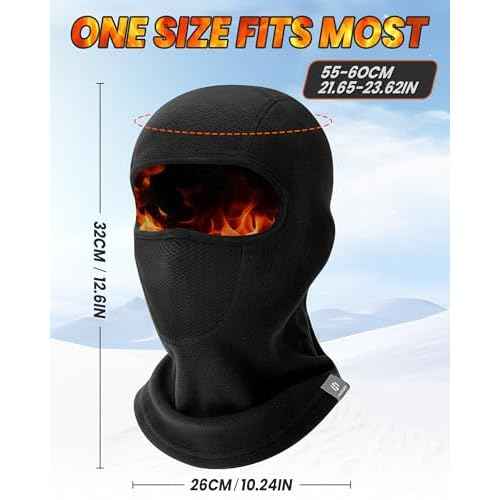 GXCROR Ski Mask Balaclava,Cold Weather Windproof Thermal Winter Face Mask Head Cover Skimask for Men/Women