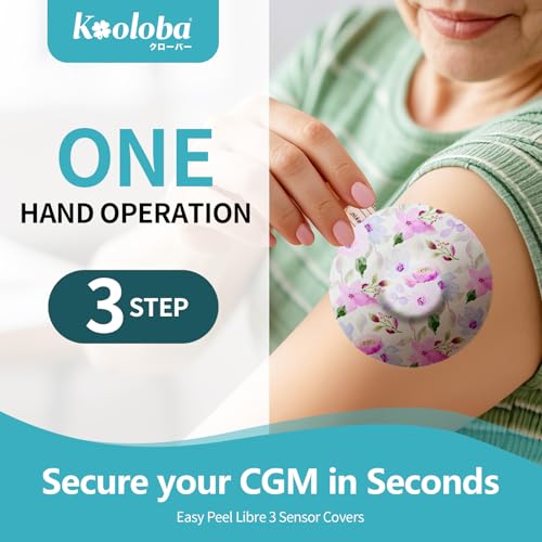 20pcs Adhesive Patches for Libre 3 Waterproof,Sensor Covers for CGM,Pre-Cut Backing with Easy-Peel Tab for 10-14 Days,Full Cover No Glue in Center,Bloomingday
