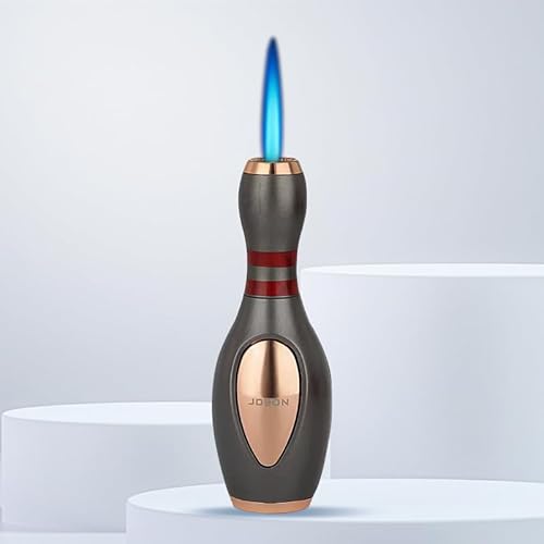 Cool Bowling Lighter, Torch Jet Flame Butane Lighters, Refillable Adjustable Flame, Gift for Men and Girl Candles Camping (No Butane Fuel) Refillable