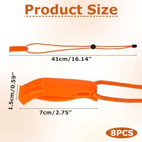 8 Pack Marine Whistle Coast Guard Approved,Boat Whistle,Whistle Emergency,Kayak Whistle,Safety Whistle,Survival Whistle,for Kayak Life Jacket, Boating, Fishing Boat, Camping, Hiking