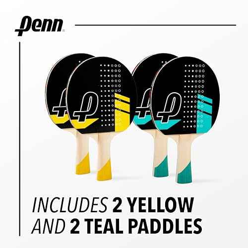 Penn 5.0 Professional Ping Pong Paddles - Choose Single Table Tennis Paddle, or Deluxe 2 or 4 Player Kit with Balls and Storage Case