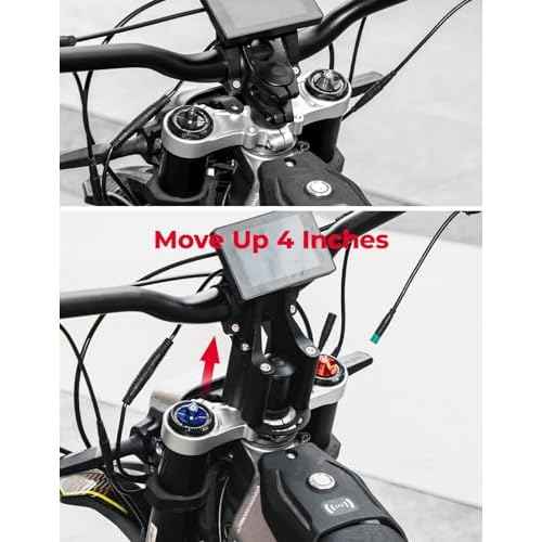 KEMIMOTO Direct Mount Riser Stem Raised 4¡° Compatible with Surron Light Bee X160 X260 Talaria Sting Talaria XXX Seway CNC Aluminium Handle Bar Riser for Electric Dirt Bike 31.8mm Bar Clamp E-Bike