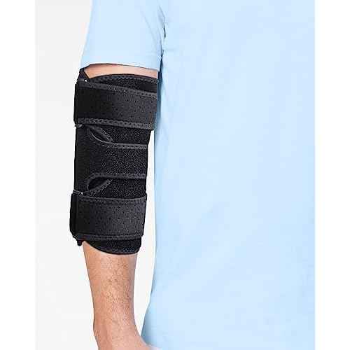Elbow Brace, Elbow Splint for Cubital Tunnel Brace for Sleeping-Immobilizer for Ulnar Nerve Brace Elbow Pain fit Men & Women