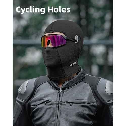 ROCKBROS Helmet Liner with Glasses Holes Thermal Skull Cap Under Helmet Beanie Motorcycle Bike Helmet Liner