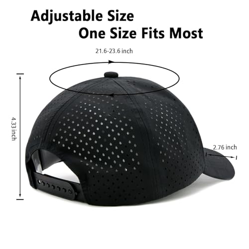 Quick Dry Trucker Hat for Men & Women, Laser Cut Mesh Baseball Cap for Outdoor Sports, Running, Workouts