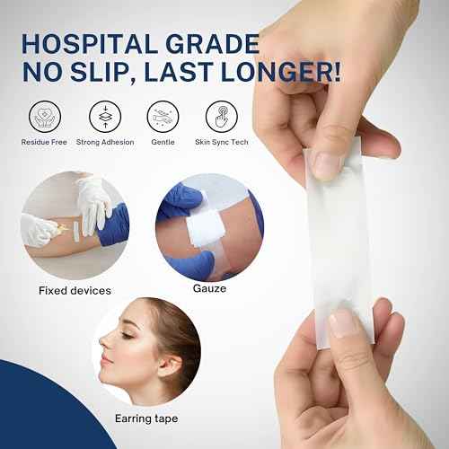 Hypoallergenic Cloth Medical Tape 1 inch x 10yd |4 Rolls Waterproof| Surgical Tape for Skin, Dressings and Face| First Aid Bandage Tape for Sensitive Skin