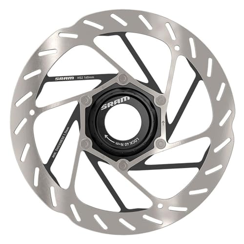 SRAM HS2 Disc Brake Rotor - 180mm, Center Lock, Rounded, Silver/Black