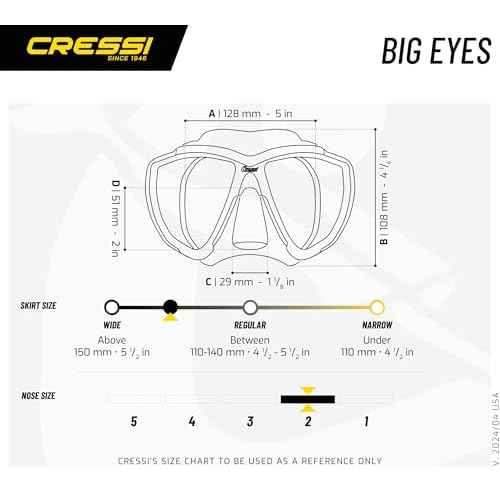 Cressi High Performance Snorkeling Kit - Adult Diving Mask and Snorkel - Big Eyes & Supernova Dry- Designed in Italy