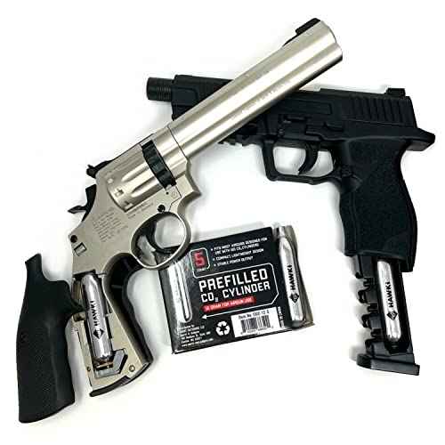 Hawki 12 Gram CO2 Cartridges for Air Guns, BB Guns, Airsoft Pistols & Paintball Accessories