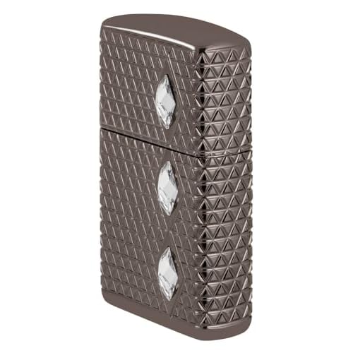 Zippo Diamond Pattern Design Armor Black Ice Pocket Lighter