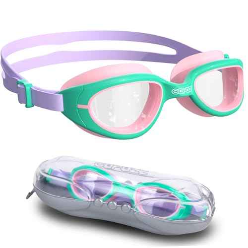 COPOZZ Kids Swim Goggles | Anti-Fog & HD | Comfy 3D Fit | Durable Unisex-Child Swimming Goggles for Boys & Girls Ages 3-14