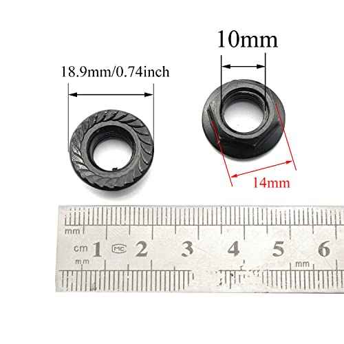 4pcs 14mm Crank Arm Nut M10 Bicycle Bottom Bracket Cotterless Crank Axle Threaded Nut