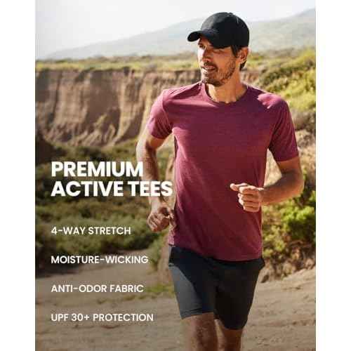 INTO THE AM Workout Shirts for Men - Ultra-Lightweight Short Sleeve Tees Athletic Gym Running S - 4XL