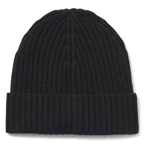 HUGO Men's Big Logo Ribbed Beanie