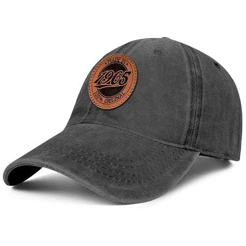 60th Birthday Gifts for Men Women 60 Year Old Gifts 1965 Birthday Vintage Hat 100% Cotton Baseball Cap